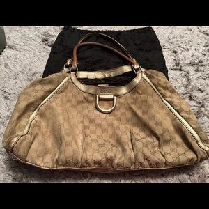 Authentic Gucci D Ring Hobo Well Loved Bag